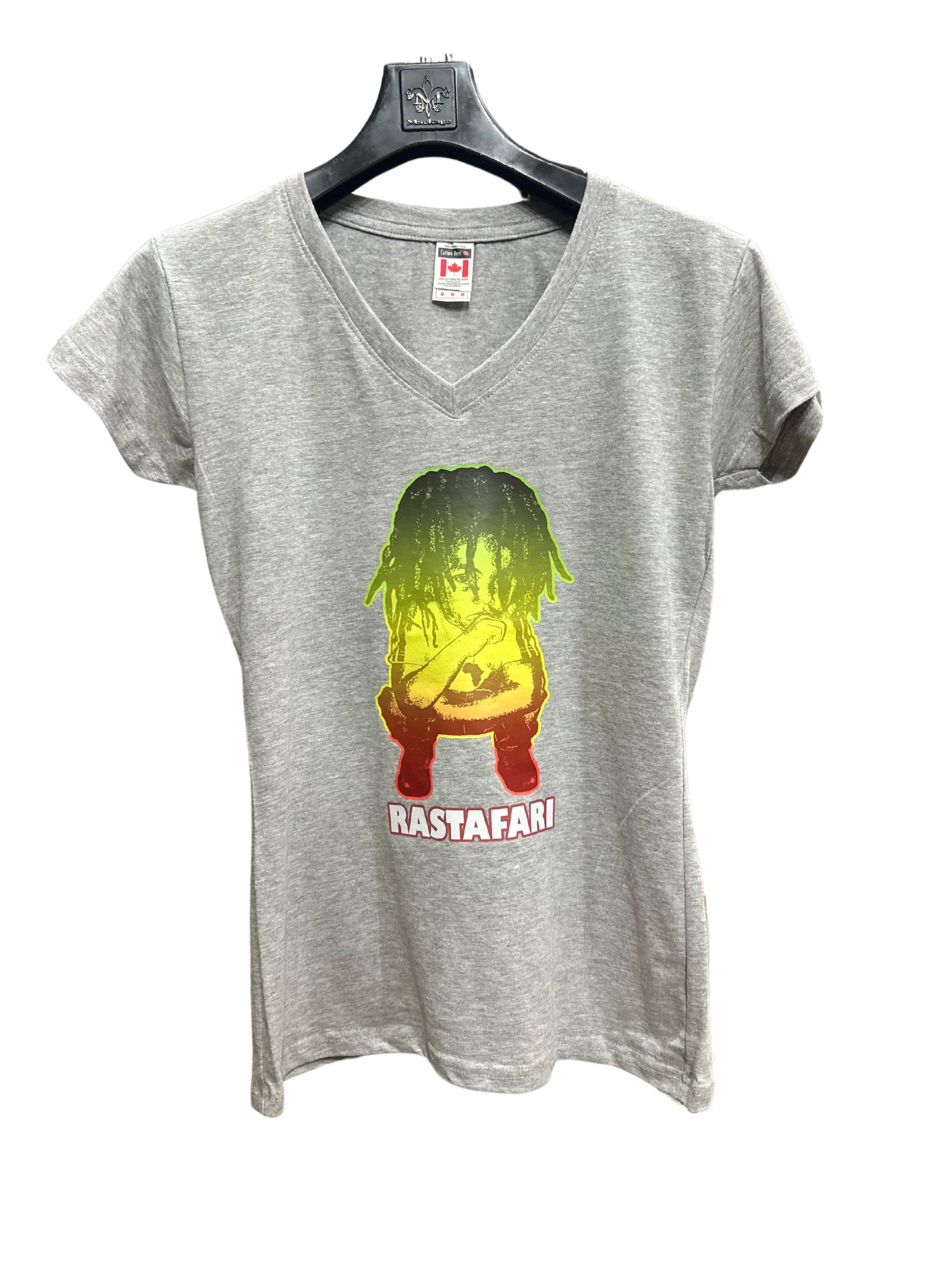 RGG Rastafari Ladies V-neck Tee